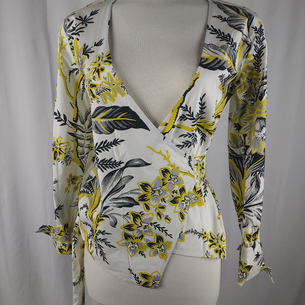 DIANE VON FURSTENBERG - SIDE WRAP BLOUSE, US2